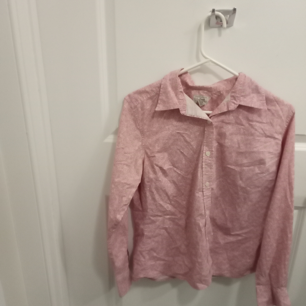 L.L. Bean Floral Pink Blouse